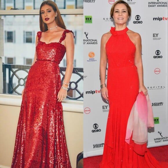 Marina Ruy Barbosa e Adriana Esteves escolheram o vermelho para a premiação do 45º International Emmy Awards, realizado em Nova York nesta segunda-feira, dia 20 de novembro de 2017