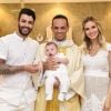 Andressa Suita e Gusttavo Lima batizam o filho, Gabriel