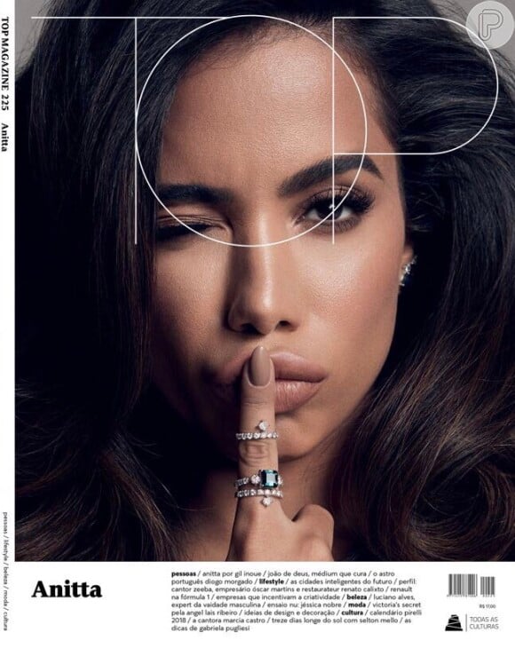Anitta é capa da edição de novembro da revista 'TOP Magazine'