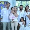 Antonia Fontenelle e Jonathan Costa batizaram o filho na Paróquia São José da Lagoa, no Rio de Janeiro