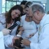 Antonia Fontenelle e o empresário Jonathan Costa batizaram o filho, Salvatore, de 1 ano e 4 meses