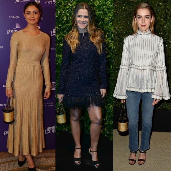 Sophie Charlotte, Ingrid Guimarães e Kiernan Shipka chamaram atenção ao usar bolsa em forma de carretel em seus looks