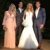 

Karina Bacchi e namorado, Amaury Nunes, prestigiaram o casamento de Ticiane Pinheiro e Cesar Tralli


