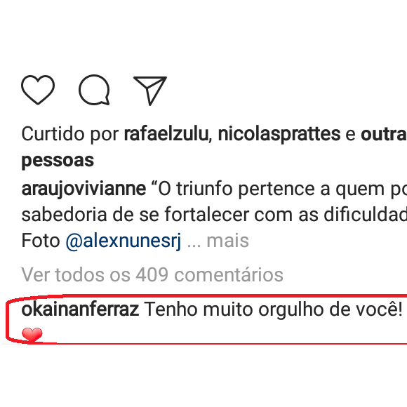 Viviane Araujo foi elogiada pelo namorado, Kainan Ferraz, em foto publicada no Instagram