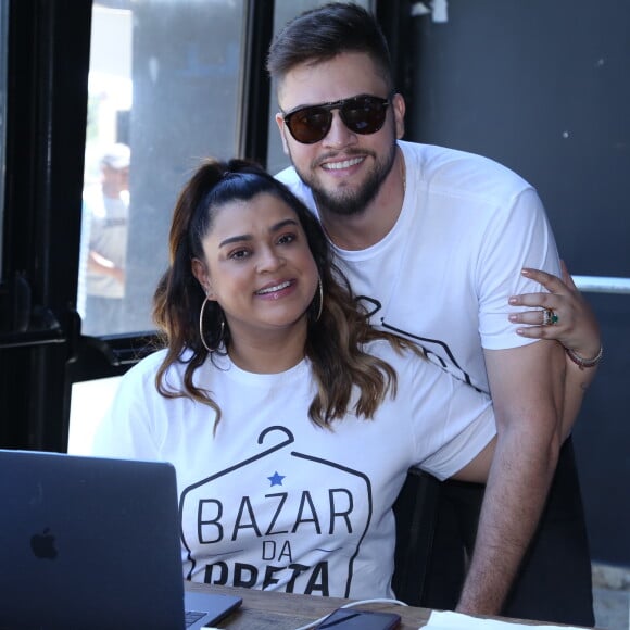 Rodrigo Goody, marido de Preta Gil, compareceu ao Bazar da Preta