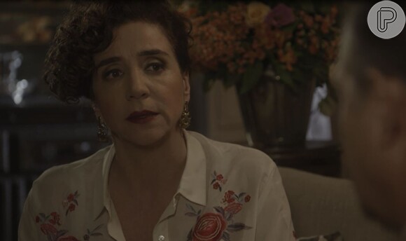 Celeste (Marisa Orth) lembra José Augusto (Tony Ramos) que ele teve amante e filha fora do casamento, nos próximos capítulos da novela 'Tempo de Amar'