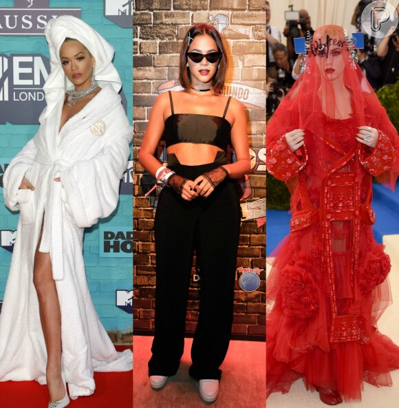 Rita Ora, Bruna Marquezine e Katy Perry protagonizaram produções marcantes em 2017. Veja mais looks!