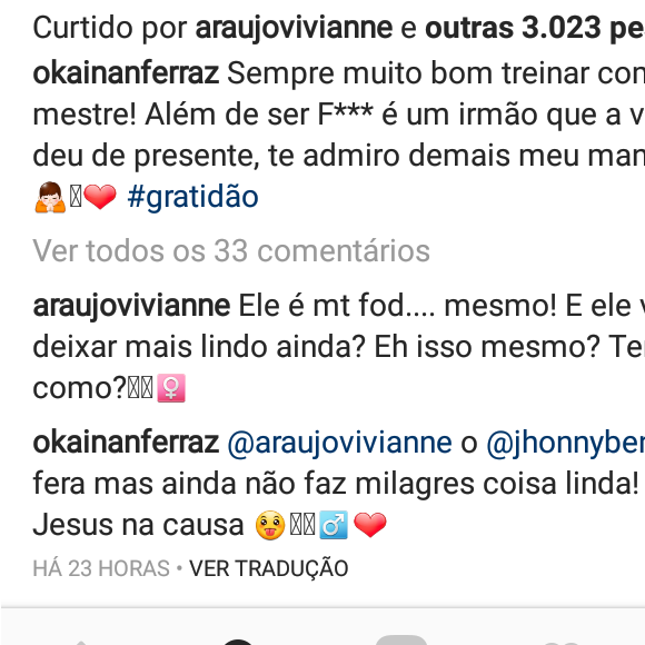 Viviane Araujo elogiou o namorado, Kainan Ferraz, em foto com personal