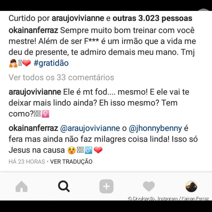 Viviane Araujo Elogiou O Namorado Kainan Ferraz Em Foto Com Personal Purepeople