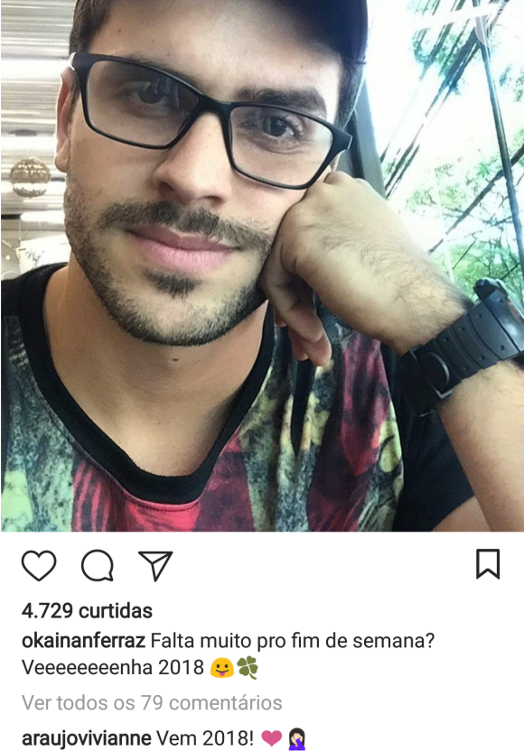 Viviane Araujo tem comentado as fotos do namorado, Kainan Ferraz, no Instagram