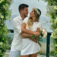 Mayra Cardi mostra vídeo de casamento com ator Arthur Aguiar: 'Me faz tão feliz'