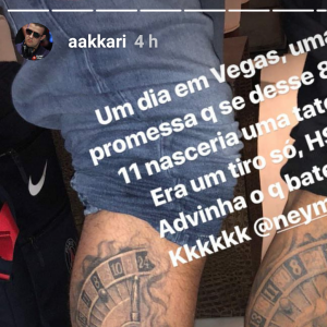 Neymar e sua nova tattoo