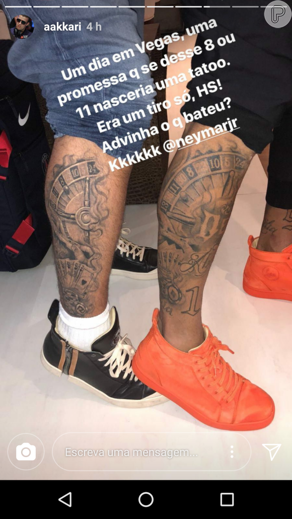 Neymar e sua nova tattoo