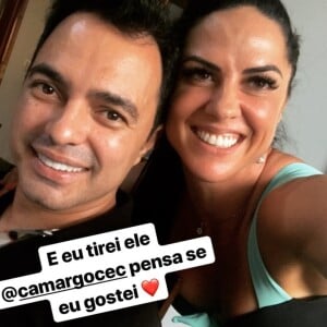 Graciele Lacerda participou de amigo-oculto na família de Zezé Di Camargo