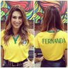 Fernanda Paes Leme é apaixonada por futebol e se arrisca fazendo comentários nas redes sociais durante os jogos da Seleção do Brasil