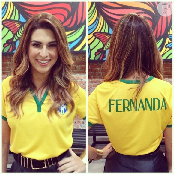 Fernanda Paes Leme é apaixonada por futebol e se arrisca fazendo comentários nas redes sociais durante os jogos da Seleção do Brasil