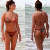 Fernanda Paes Leme chamou atenção pelo corpo sequinho ao ir a praia em Fernando de Noronha