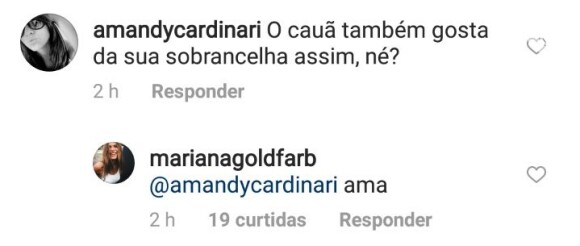Mariana Goldfarb falou sobre o gosto do namorado, Cauã Reymond, nesta quarta-feira, 3 de janeiro de 2018