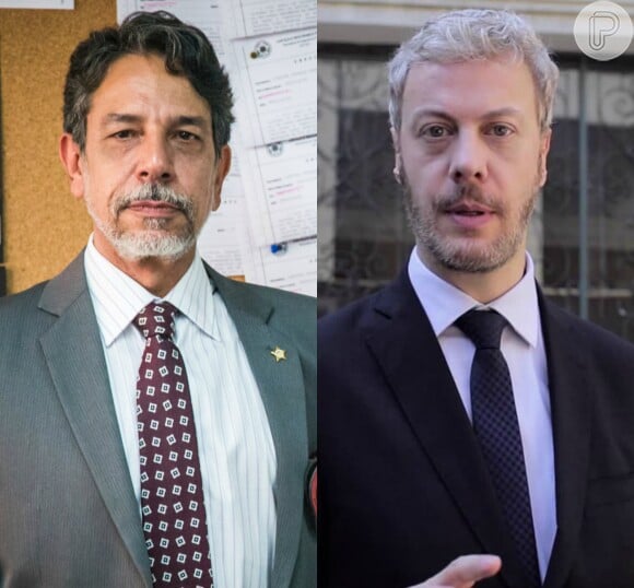 No último capítulo da novela 'Pega Pega', Delegado Siqueira (Marcelo Escorel) e Douglas (Guilherme Weber) assumirão um romance