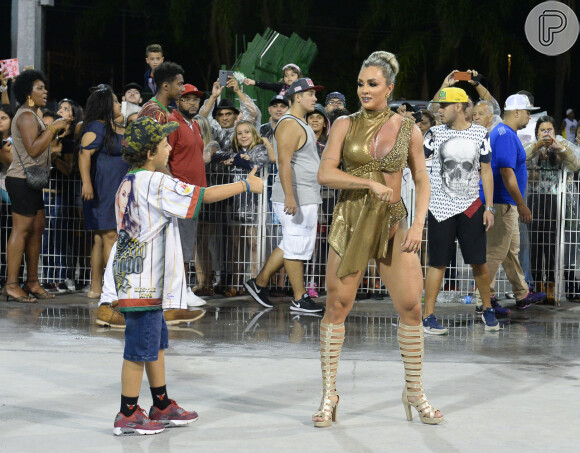 Juju Salimeni e Dani Bolina brilham em primeiro ensaio técnico das escolas de samba de São Paulo, no Sambódromo do Anhembi, neste sábado, 6 de janeiro de 2018