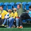 Luciano Huck levou os dois filhos mais velhos, Joaquim e Benício, para assistir aos treinos da Seleção Brasileira nesta quinta-feira, 29 de maio de 2014