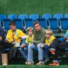 Luciano Huck levou os dois filhos mais velhos, Joaquim e Benício, para assistir aos treinos da Seleção Brasileira nesta quinta-feira, 29 de maio de 2014