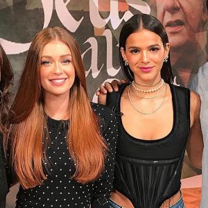 Bruna Marquezine e Marina Ruy Barbosa foram as convidadas do programa 'Fantástico' deste domingo, 7 de janeiro de 2018