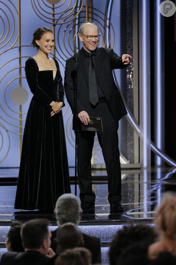 'E estes são todos os indicados masculinos', disparou Natalie Portman no Globo de Ouro