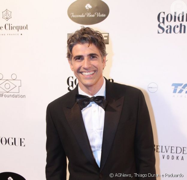 Reynaldo Gianecchini foi ao baile de gala Brazil Foundation, em São Paulo, nesta quinta-feira, 29 de maio de 2014