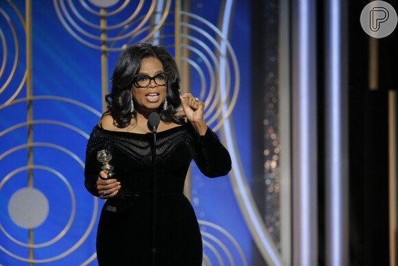Oprah Winfrey exaltou a luta das mulheres ao receber prêmio no Globo de Ouro