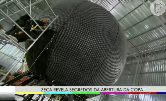 O 'Vídeo Show' exibiu a bola de luzes que vai permear a cerimônia de abertura da Copa do Mundo da Fifa Brasil 2014