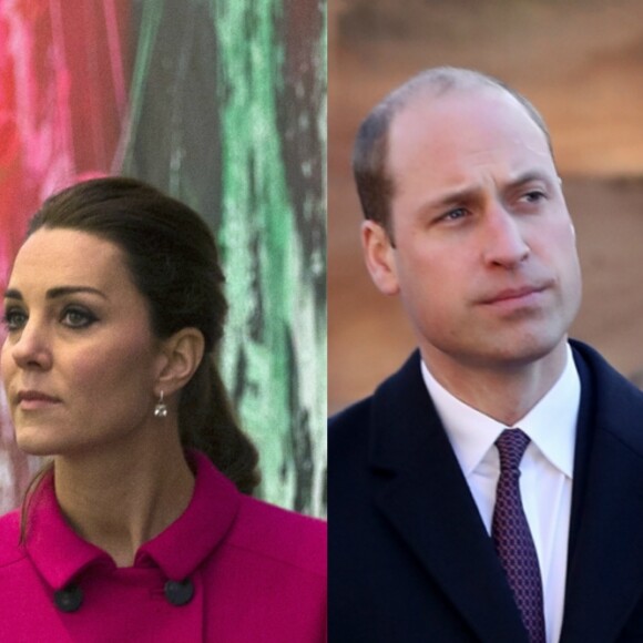 Kate Middleton, grávida do terceiro filho do casal, participa de cerimônia acompanhada do marido, Príncipe William, vestindo mesmo sobretudo já usado em 2014