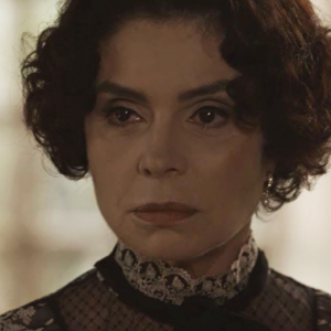 Na novela 'Tempo de Amar', Emília (Françoise Farton) será alvo de um golpe tramado por Lucinda (Andreia Horta) e Fernão (Jayme Matarazzo)