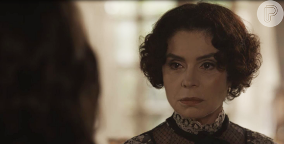 Na novela 'Tempo de Amar', Emília (Françoise Farton) será alvo de um golpe tramado por Lucinda (Andreia Horta) e Fernão (Jayme Matarazzo)