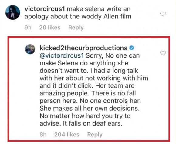 Mãe de Selena Gomez responde fã após pedido para que atriz se desculpasse