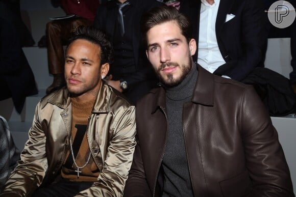 Neymar se encontrou com o jogador alemão Kevin Trapp, na semana de moda de Paris, nesta quinta-feira, 18 de janeiro de 2018