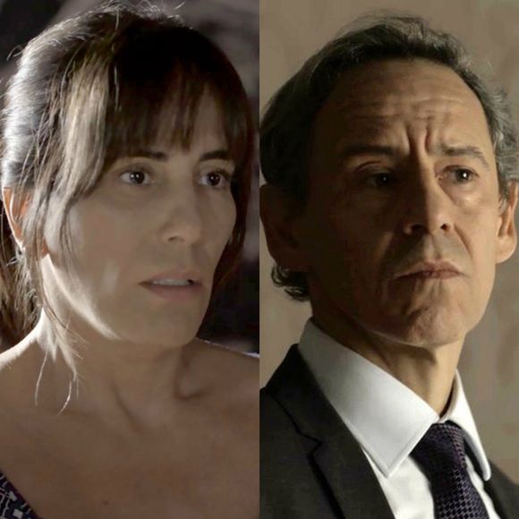 Duda/Beth (Gloria Pires) é convencida por Henrique (Emílio de Mello) a não acusar Natanael (Juca de Oliveira) por seu sumiço, no capítulo que vai ao ar dia 16 de fevereiro de 2018, na novela 'O Outro Lado do Paraíso'