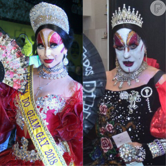 Sabrina Sato se vestiu de Isabelita dos Patins para ser coroada rainha de bateria do baile de gala Gram Gay