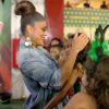 Rainha de bateria da Grande Rio, Juliana Paes marca presença no ensaio da escola de samba em Duque de Caxias, Baixada Fluminense do Rio de Janeiro, na noite desta terça-feira, 30 de janeiro de 2017