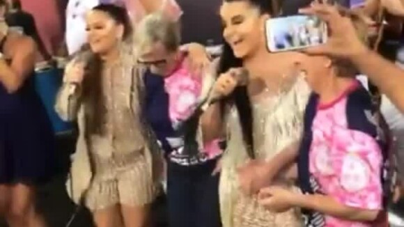 Maiara e Maraísa fizeram show na quadra da Rosas de Ouro, na noite desta quarta-feira, 31 de janeiro de 2018