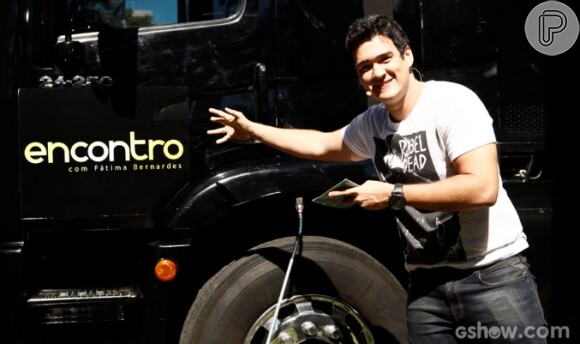 Marcos Veras, humorista do 'Encontro', mostra 'Caminhão do Encontro', gravado em Belo Horizonte, Minas Gerais, em abril de 2014