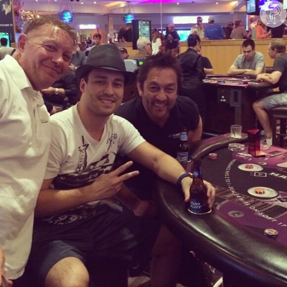 Rodrigo Andrade curte lua de mel em Las Vegas, em 3 de julho de 2014: 'Black jack'