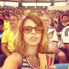Maria Ribeiro curtem jogo da Alemanha contra a França no Maracanã