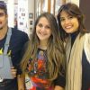 Caio Castro e Maria Casadevall passearam juntos em shopping de São Paulo, na noite do último sábado, 05 de julho de 2014, e posaram ao lado de fãs