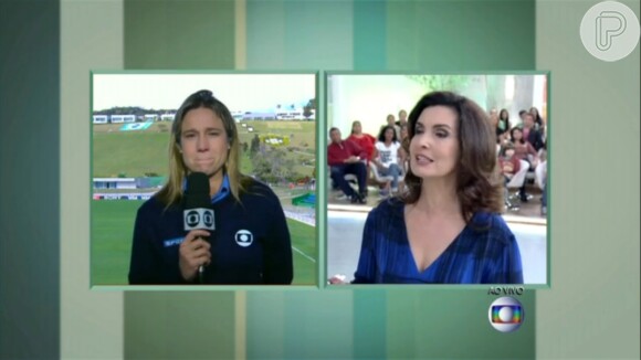 Fernanda Gentil chorou ao vivo, na TV, durante o programa "Encontro", com Fátima Bernardes, após a derrota do Brasil contra a Alemanha
