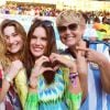 Xuxa assistiu à partida entre Argentina e Alemanha com a filha, Sasha, e foi tietada pelas tops Gisele Bündchen e Alessandra Ambrosio