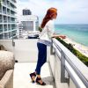 Sophia Abrahão elogia a paisagem do hotel Soho Beach House: 'Maravilhosa'