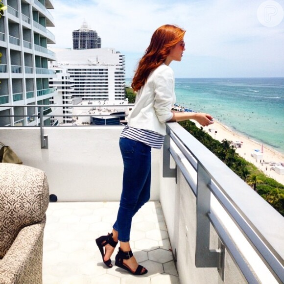 Sophia Abrahão elogia a paisagem do hotel Soho Beach House: 'Maravilhosa'