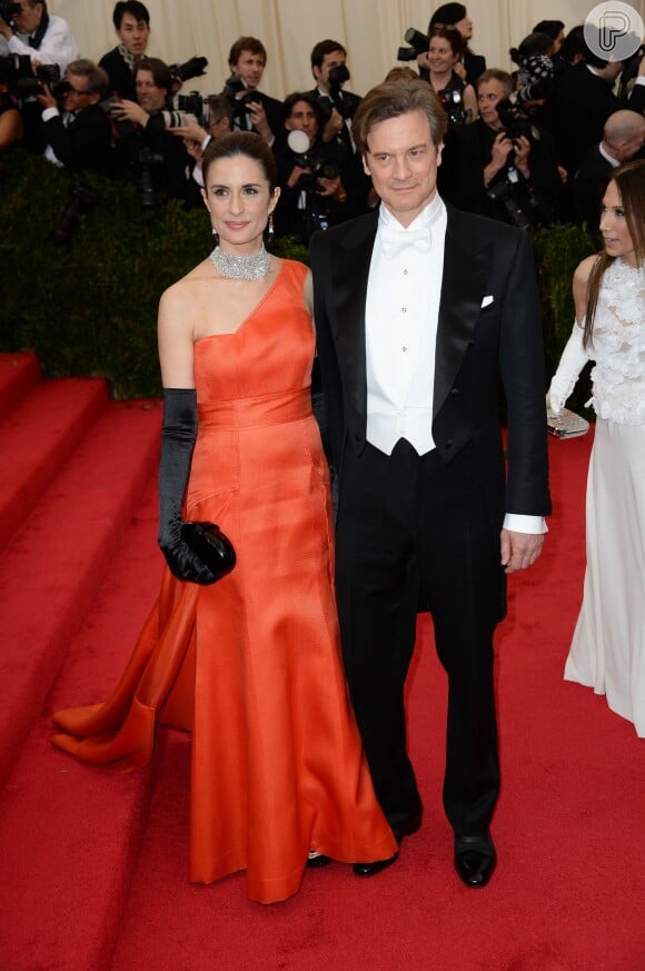 Colin Firth e a mulher, Livia Giuggioli, apareceram na lista como o casal mais bem vestido