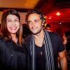 O empresário André Sada com a promoter Alicinha Cavalcanti na festa 300 Cosmo Dinner Party, no hotel Casa da Montanha, na noite desta quinta-feira, 14 de agosto de 2014